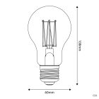 LED gold filament carbon line cage drop A60 7W 640Lm E27 2700K dimmable - C53