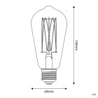 LED gold filament carbon filament cage Edison ST64 7 W 640 lm E27 2700 K dimmable - C54