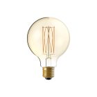 LED gold filament carbon fiber covered sphere G95 7W 640Lm E27 2700K dimmable - C55