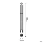  LED gold bulb carbon line fiber cage T32X300 7W 806Lm E27 2700K dimmable - C57