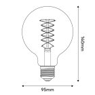 LED smoked globe bulb G95 4.8 W 250 lm E27 1800 K dimmable - D03