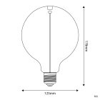 LED smoked magnetic bulb Deco Line Globo G125 2.8W 90Lm E27 1800K - F05
