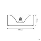 LED smoked bulb Ghost Line recessed donut 195x83 6W 380Lm E27 1900K dimmable - G12