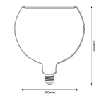 LED smoked bulb Ghost Line G200 CRI 90 6W 300Lm E27 1900K Dimmable - G16