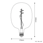  LED smoky bulb Ellipse 170 10W 470Lm E27 1800K adjustable - H07