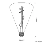  LED smoky bulb Cone 140 10W 470Lm E27 1800K adjustable - H09