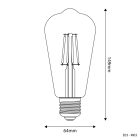 LED Milky Edison bulb ST64 4W 470Lm E27 2700K - M03