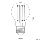 LED bulb Transparent Drop A60 7W 806Lm E27 3500K Dimmable - N01