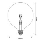 LED porcelain effect bulb CRI 95 G150 7W 640Lm E27 2700K Dimmable - P05
