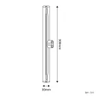 LED linear transparent S14d bulb CRI 90 - length 500 mm 7W 620Lm 2700K Dimmable - S02