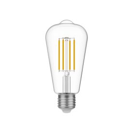   LED bulb, transparent, Edison ST64, 7 W, 806 lm, E27, 2700 K, dimmable – T02