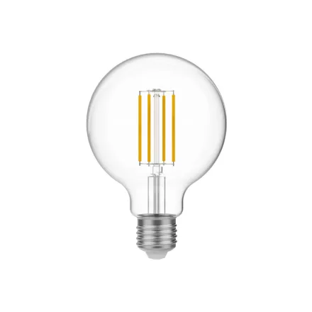 LED bulb, transparent, spherical, G95, 7 W, 806 lm, E27, 2700 K, dimmable – T03