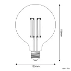 LED bulb, transparent, spherical, G125, 7 W, 806 lm, E27, 2700 K, dimmable – T04