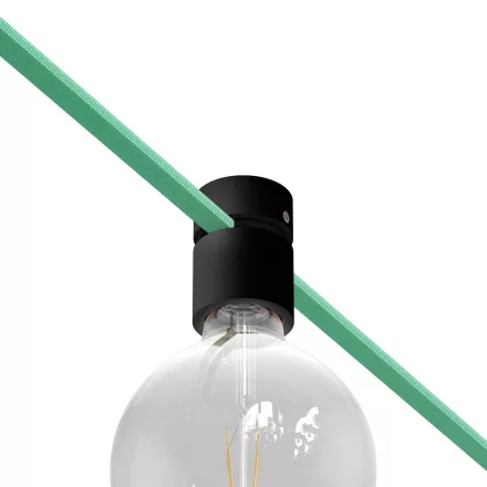 Wooden lamp holder for string lights and Filé system. Made in Italy.