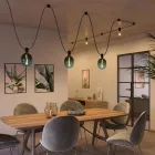 Wooden lamp holder for string lights and Filé system. Made in Italy.
