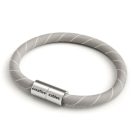 Bracelet with matte silver magnetic clasps and ERD22 cable