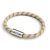 Bracelet with matte silver magnetic clasps and RD53 cable