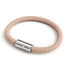 Bracelet with matte silver magnetic clasps and RD71 cable