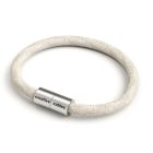 Bracelet with matte silver magnetic clasps and RN01 cable