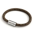 Bracelet with matte silver magnetic clasps and RN04 cable