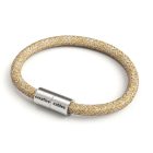 Bracelet with matte silver magnetic clasps and RS82 cable
