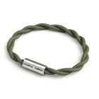Bracelet with matte silver magnetic clasps and TC63 cable