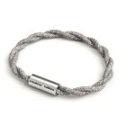 Bracelet with matte silver magnetic clasps and TN02 cable