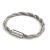 Bracelet with matte silver magnetic clasps and TN02 cable