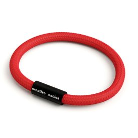 Bracelet with matte black magnetic clasps and RM09 cable