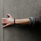 Bracelet with matte black magnetic clasps and RM35 cable