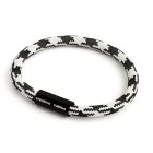 Bracelet with matte black magnetic clasps and RP04 cable
