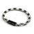 Bracelet with matte black magnetic clasps and RP04 cable