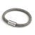 Bracelet with matte silver magnetic clasps and ERC37 cable