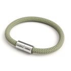 Bracelet with matte silver magnetic clasps and RD72 cable