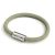 Bracelet with matte silver magnetic clasps and RD72 cable