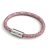 Bracelet with matte silver magnetic clasps and RS83 cable
