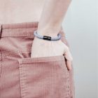 Bracelet with matte black magnetic clasps and RX09 cable