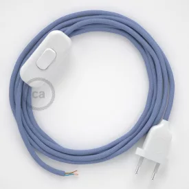    Lamp cable, RM07 purple rayon 1.80 m. Choose the color of the switch and plug.