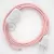  Lamp cable, RM16 baby pink rayon 1.80 m. Choose the color of the switch and plug.
