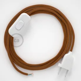    Lamp cable, RM22 whiskey-colored rayon 1.80 m. Choose the color of the switch and plug.