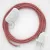  Lamp cable, RZ09 red zigzag rayon 1.80 m. Choose the color of the switch and plug.