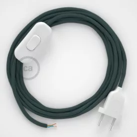    Lamp cable, RC30 stone gray cotton 1.80 m. Choose the color of the switch and plug.