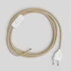 Lamp cord with neutral jute cable, 1.80 m