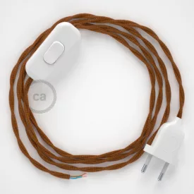    Lamp cable, TM22 whiskey rayon 1.80 m. Choose the color of the switch and plug.