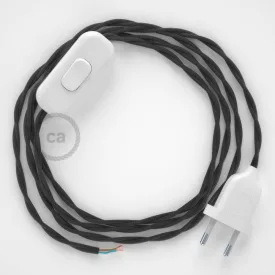    Lamp cable, TM26 dark gray rayon 1.80 m. Choose the color of the switch and plug.