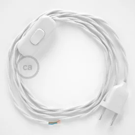    Lamp cable, TM01 white rayon 1.80 m. Choose the color of the switch and plug.
