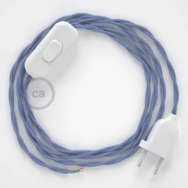    Lamp cable, TM07 purple rayon 1.80 m. Choose the color of the switch and plug.