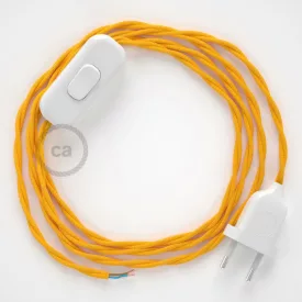    Lamp cable, TM10 yellow rayon 1.80 m. Choose the color of the switch and plug.