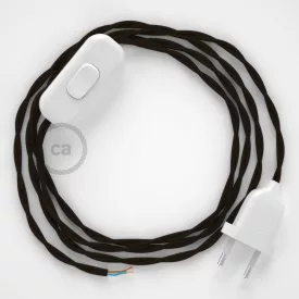    Lamp cable, TM13 brown rayon 1.80 m. Choose the color of the switch and plug.