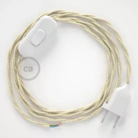    Lamp cable, TM00 ivory rayon 1.80 m. Choose the color of the switch and plug.